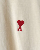 アミパリ アミ パリス ハートロゴ Tシャツ クリーム ベージュ XS レディース