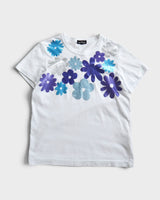 トリコ コム デ ギャルソン フラワープリント Tシャツ ホワイト S レディース