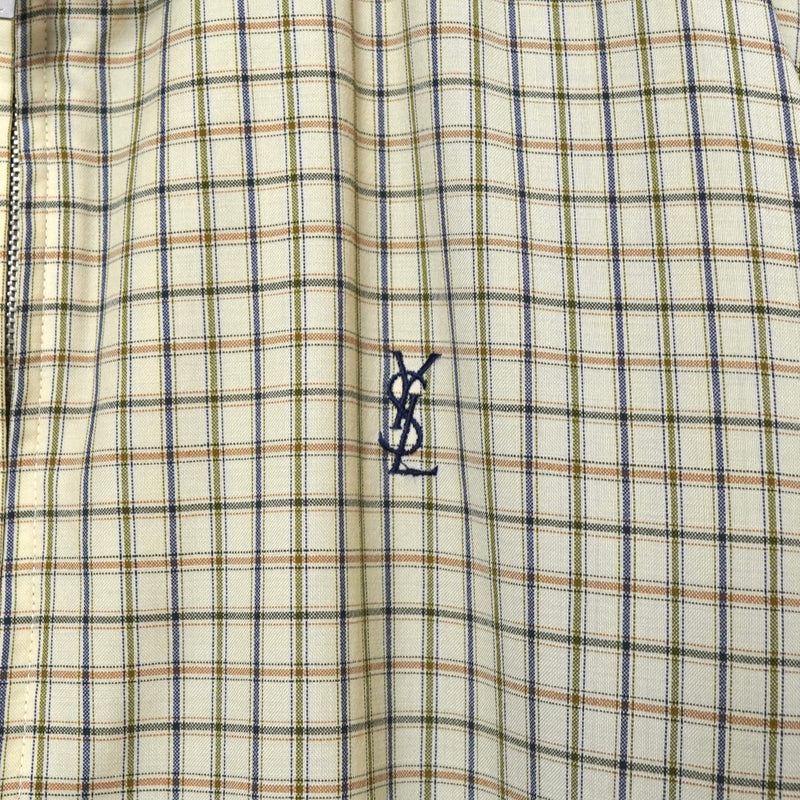 【即日発送】イヴサンローラン　チェック柄イエロー　ブルゾン 即日発送】イヴサンローラン チェック柄イエロー ブルゾン