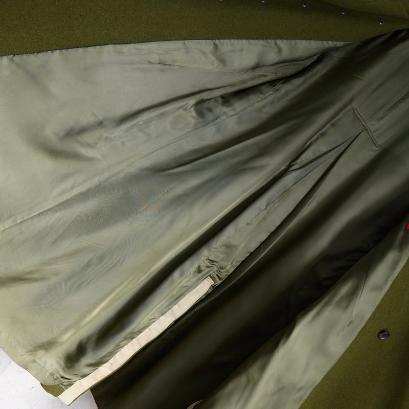 ワイズ レッド レーベル ダブルブレスト ウールコート カーキ