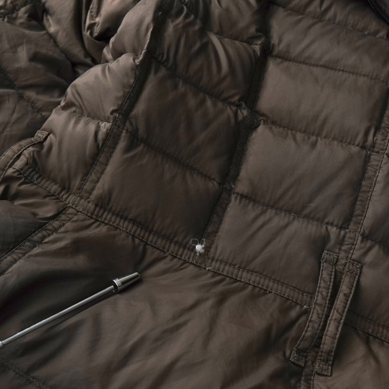 バーバリー 金ボタン ダウンジャケット ダウンコート ブラウン