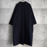 バーバリー ヴィンテージ ノバチェック襟 ウールライナー付き ステンカラーコート ネイビー メンズ