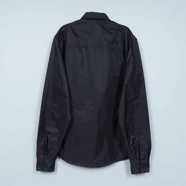 プラダ ロゴ ジップ ナイロン 長袖シャツ シャツジャケット ブラック