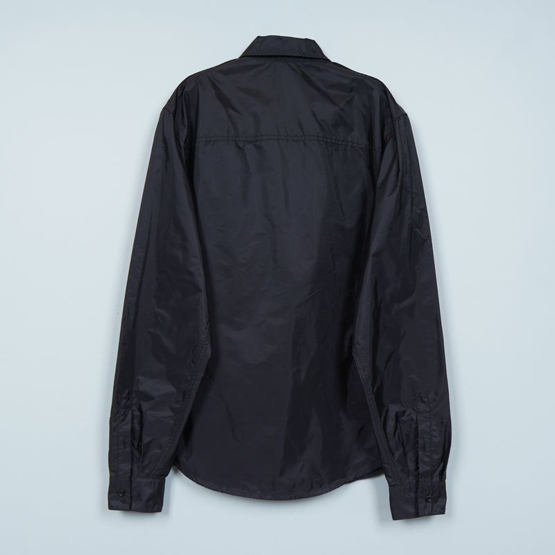 プラダ ロゴ ジップ ナイロン 長袖シャツ シャツジャケット ブラック