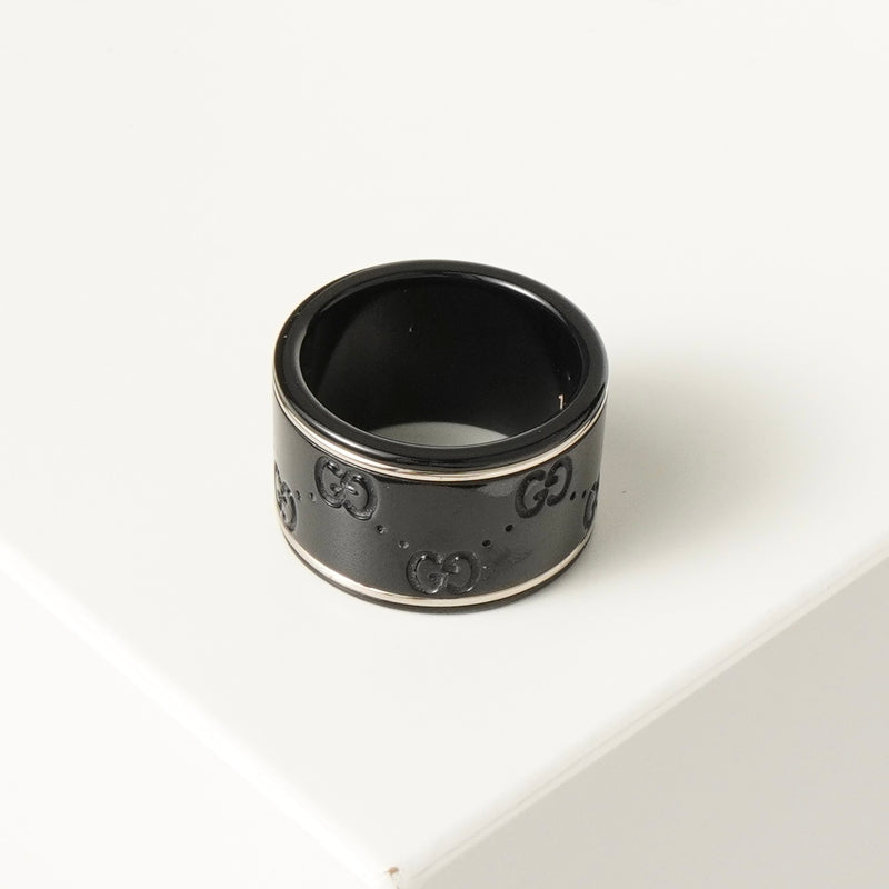 グッチ アイコンリング 指輪 リング ブラック 9号 箱付き