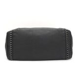 シャネル ココマーク ラグジュアリーライン レザー チェーン ショルダーバッグ ボーリングバッグ ブラック 1番台8桁