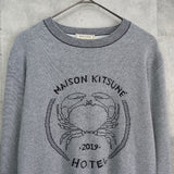 メゾン キツネ ホテル 2019 クラブ ロゴ ニット グレー