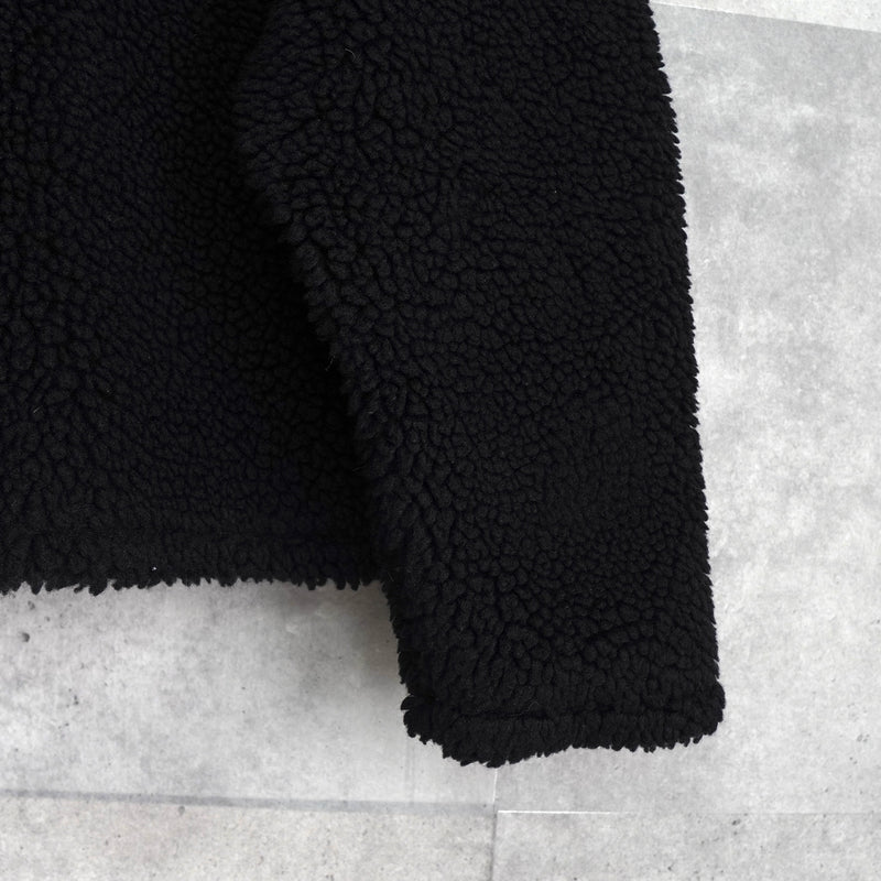 ナイキ ビッグ スウッシュロゴ ボアジャケット ブラック