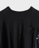 サカイ シルク 異素材 ドッキング Tシャツ ブラック サイズ2 レディース