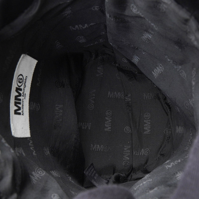 エムエムシックス メゾン マルジェラ ボア ファー / レザー 巾着バッグ ショルダーバッグ ポーチ アイボリー