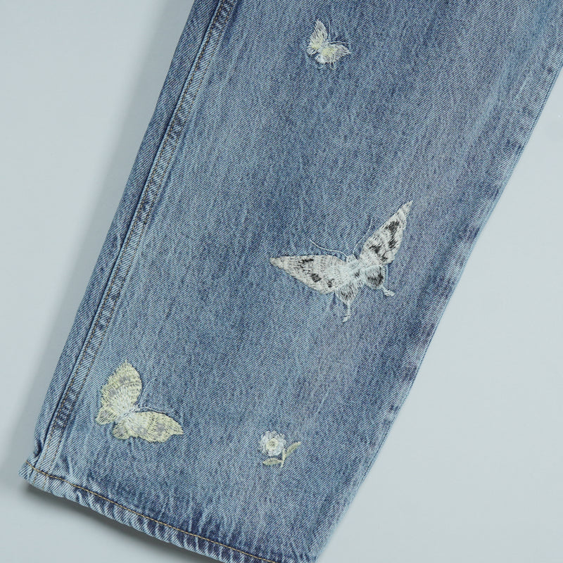 アワーレガシー 25SS VAST CUT バタフライ 刺繍 デニム ブルー