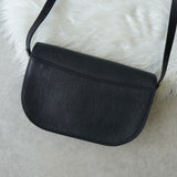 Christian Dior CD logo gold hardware leather shoulder bag navy