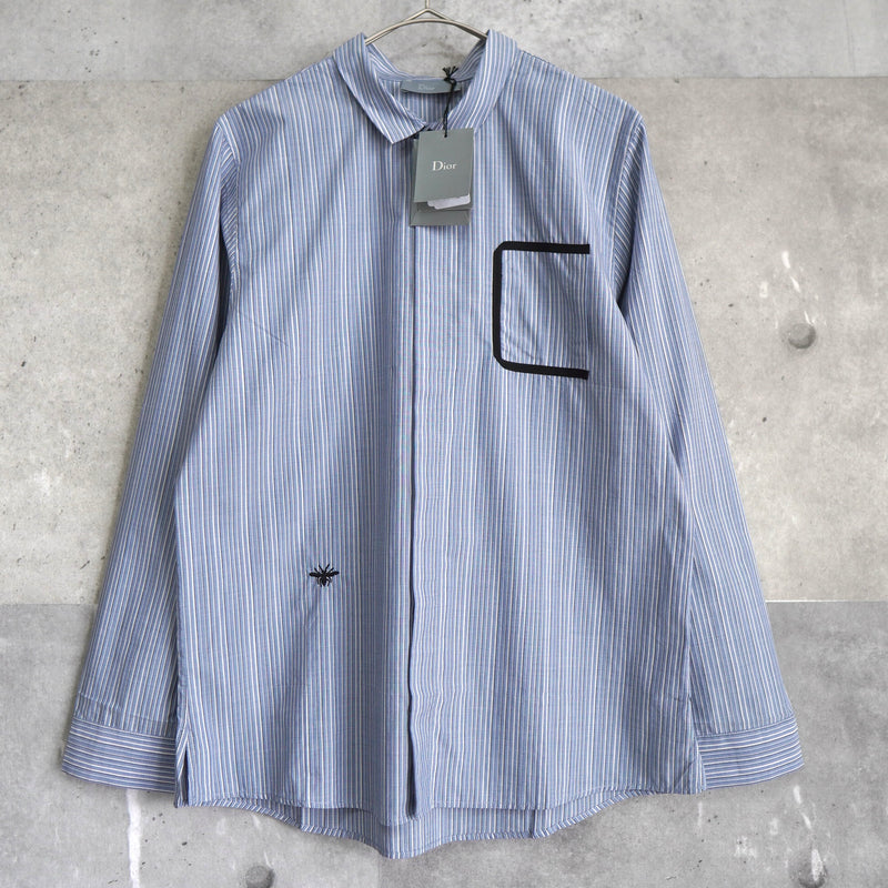 Bee Embroidery Stripe Shirt