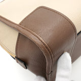 ロエベ アマソナ28 レザー バイカラー ハンドバッグ ベージュ / ブラウン