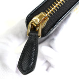 プラダ ロゴ サフィアーノ レザー コインケース ブラック