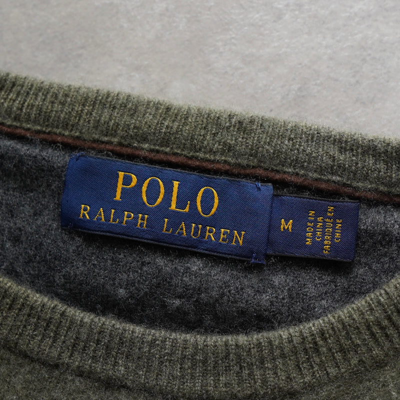 ポロ ラルフローレン ポニーロゴ ニット カーキ
