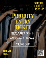 【OUTLET POPUP限定】1,000円OFFクーポン付き！優先入場チケット
