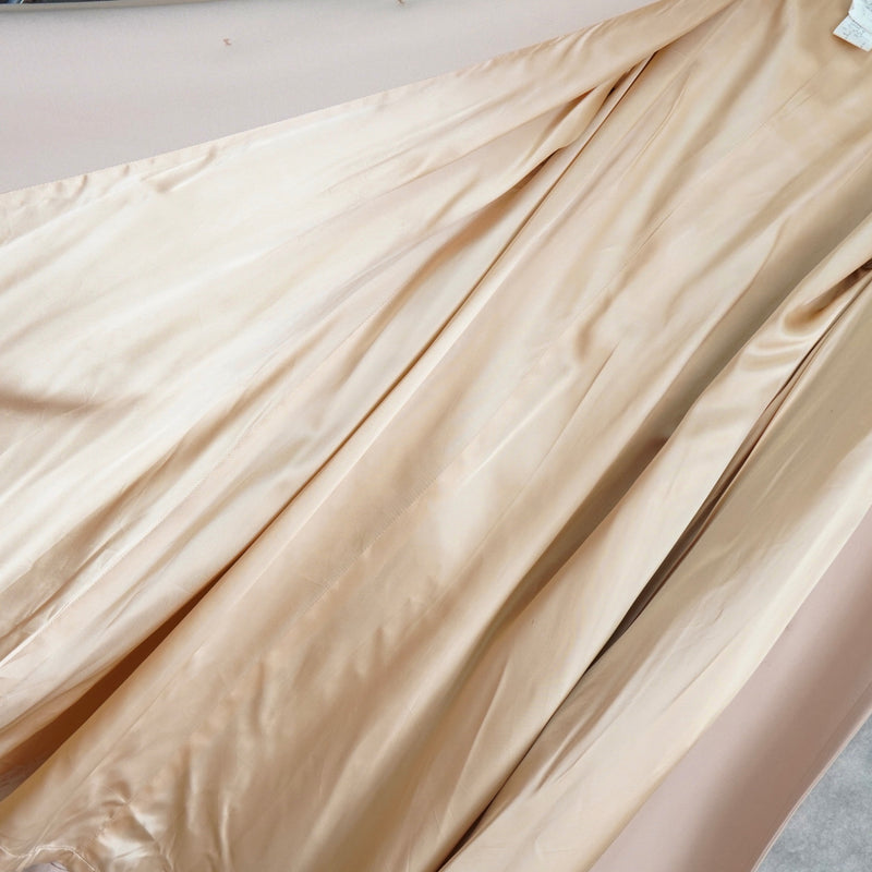 イヴサンローラン ロング丈 トレンチコート ピンクベージュ コート レディース