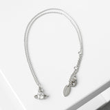 ヴィヴィアン ウエストウッド オーブ 1P ラインストーン シルバー ネックレス 箱付き - NEWSED