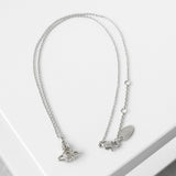 ヴィヴィアン ウエストウッド オーブ 1P ラインストーン シルバー ネックレス 箱付き - NEWSED