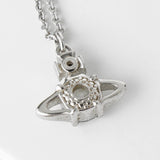 ヴィヴィアン ウエストウッド オーブ 1P ラインストーン シルバー ネックレス 箱付き - NEWSED