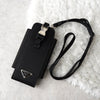 プラダ ポコノ テスート サファイアーノ ナイロン/レザー スマホホルダー ブラック 1ZT023 ストラップ付