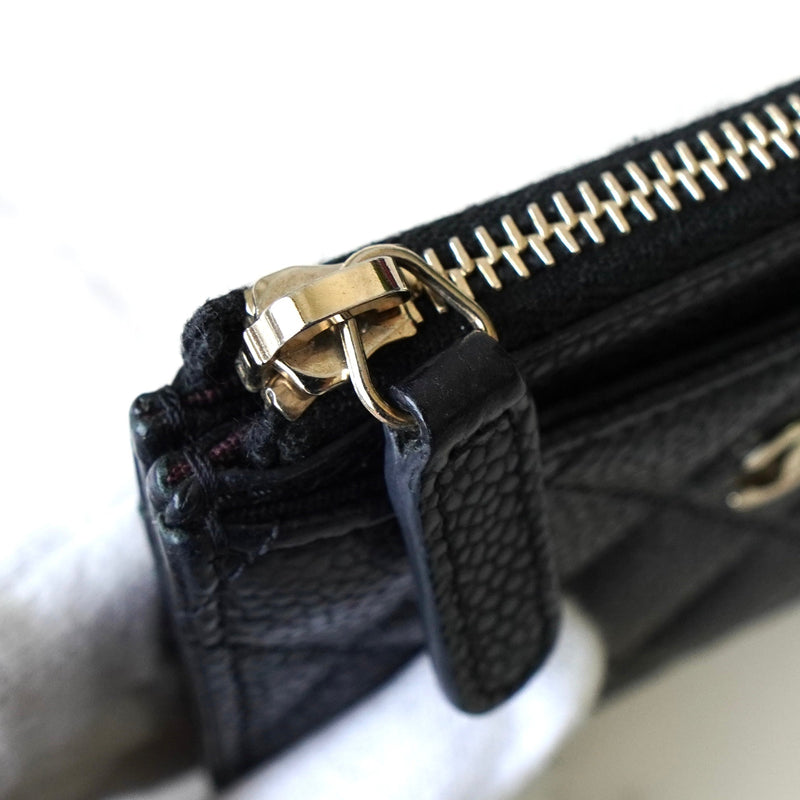 シャネル 2番台 ココマーク キャビアスキン カードケース フラグメントケース ブラック - NEWSED