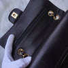 Chanel No. 2 Turnlock Matelasse 23 Lambskin Double Flap Chain Shoulder Bag in Black