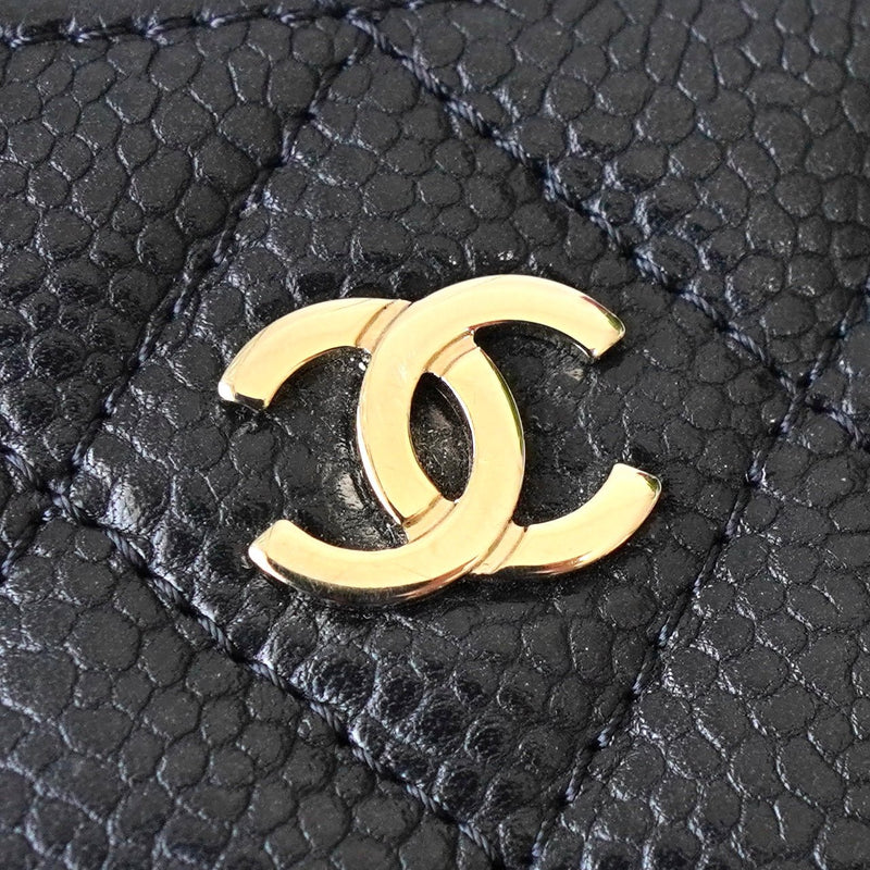 シャネル 2番台 ココマーク キャビアスキン カードケース フラグメントケース ブラック - NEWSED