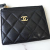 シャネル 2番台 ココマーク キャビアスキン カードケース フラグメントケース ブラック