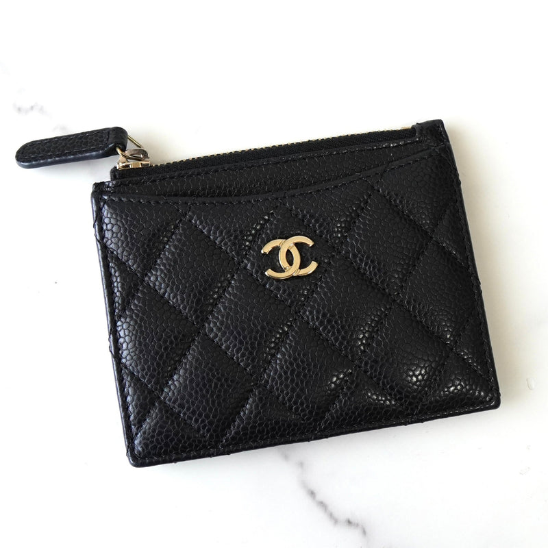 シャネル 2番台 ココマーク キャビアスキン カードケース フラグメントケース ブラック - NEWSED