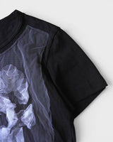 トリコ コム デ ギャルソン 2000年製 メッシュ装飾 ドッキング Tシャツ ブラック レディース - NEWSED