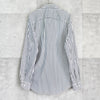 Helmut Lang 2000 年代白色/海军蓝条纹长袖衬衫
