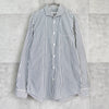 Helmut Lang 2000 年代白色/海军蓝条纹长袖衬衫