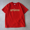 Stüssy 2000 年代美国制造徽标 T 恤（红色）