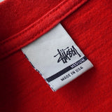 ステューシー 2000's USA製 ロゴ Tシャツ レッド - NEWSED