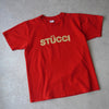 Stüssy 2000 年代美国制造徽标 T 恤（红色）