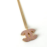 シャネル 2002年製 ココマーク ラインストーン ネックレス GPゴールド - NEWSED