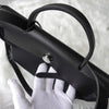 エルメス 2003年製 エールバッグPM レザー × トワルオフィシエ / トワルアッシュ  □G刻 2way ハンドバッグ ショルダーバッグ ブラック / ベージュ