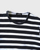 トリコ コム デ ギャルソン 2004年製 ボーダー メタルバッジ装飾 Tシャツ ブラック / ホワイト レディース