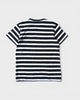 トリコ コム デ ギャルソン 2004年製 ボーダー メタルバッジ装飾 Tシャツ ブラック / ホワイト レディース
