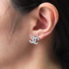 Chanel 2006-2007 Coco Mark 水钻耳环，银色