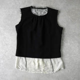 コムデギャルソン 2006年製 カットオフ レイヤード ベスト レディース ブラック - NEWSED