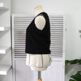 コムデギャルソン 2006年製 カットオフ レイヤード ベスト レディース ブラック - NEWSED