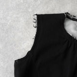 コムデギャルソン 2006年製 カットオフ レイヤード ベスト レディース ブラック - NEWSED