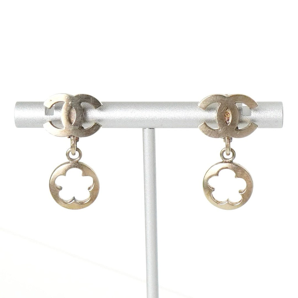 シャネル 2006年製 ココマーク スイング カットアウトフラワー イヤリング GP 06/P