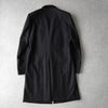 ナンバーナイン 2006AW パッチワーク レザー切り替え ウール チェスターコート ブラック