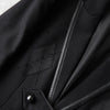 ナンバーナイン 2006AW パッチワーク レザー切り替え ウール チェスターコート ブラック