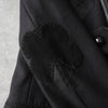 ナンバーナイン 2006AW パッチワーク レザー切り替え ウール チェスターコート ブラック