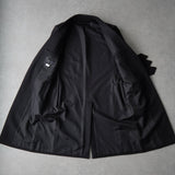 ナンバーナイン 2006AW パッチワーク レザー切り替え ウール チェスターコート ブラック - NEWSED